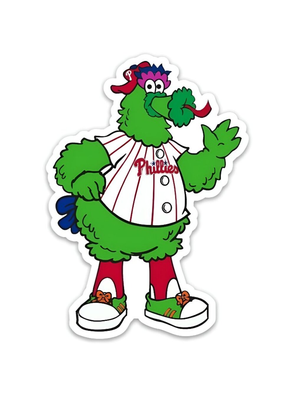 Philadelphia Phillies Phillie Phanatic Cartoon Type Mascot Die-Cut MAGNET